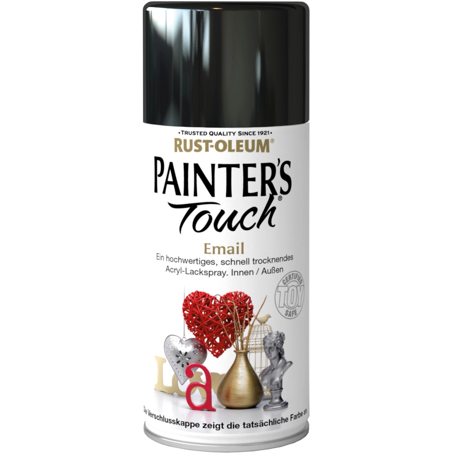Rust-Oleum Painters Touch Sprühfarbe Schwarz Hochglanz 150 ml