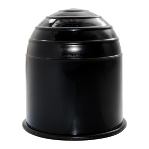 Schwarze Las Kupplungskugelschutz-Kappe aus PVC für Autoanhänger.