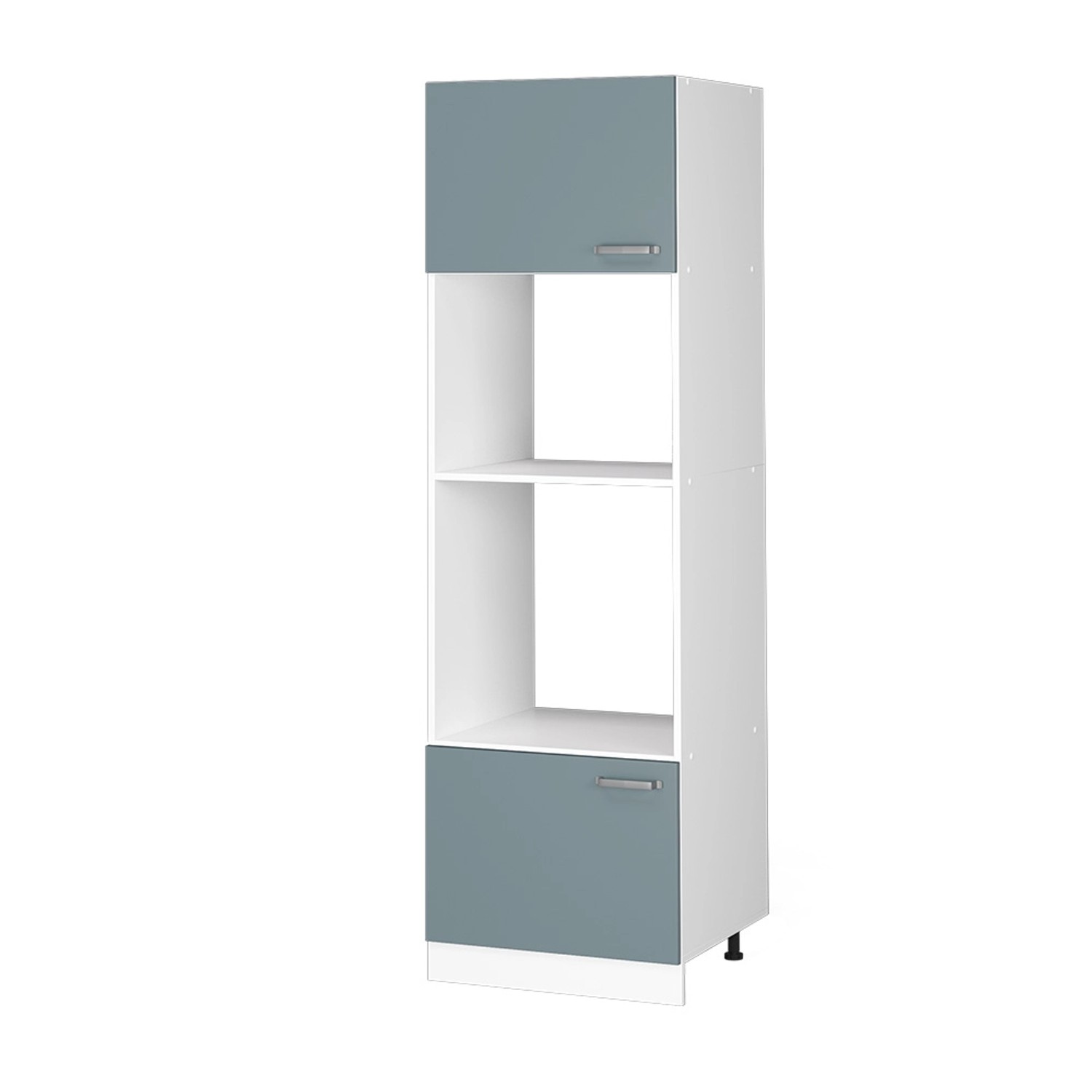 Vicco Mikrowellenschrank R-Line Küchenregal für die Mikrowelle Blau-Grau/Weiß 60 cm