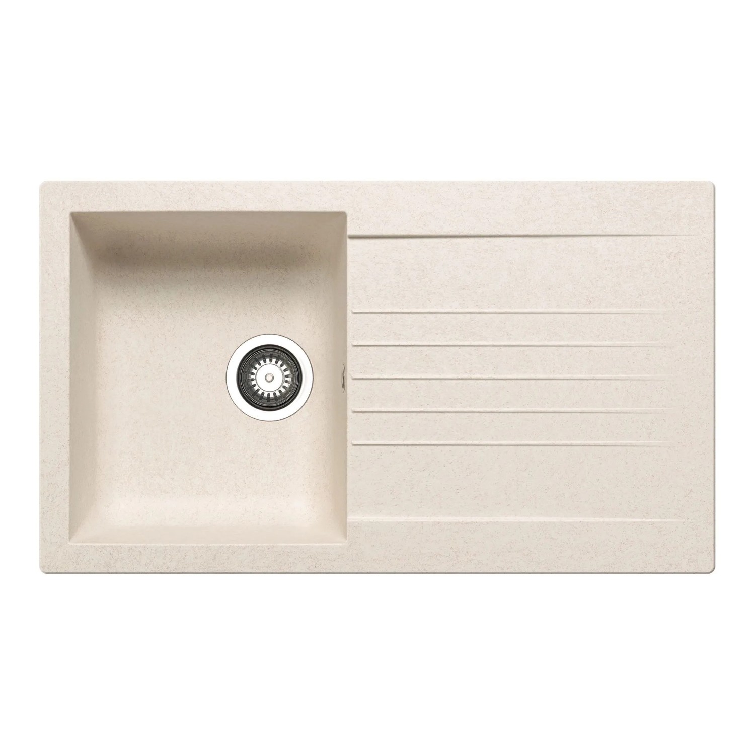 Pyramis Einbauspüle Siroko Klassik aus Verbundwerkstoff 86 cm x 50 cm Beige
