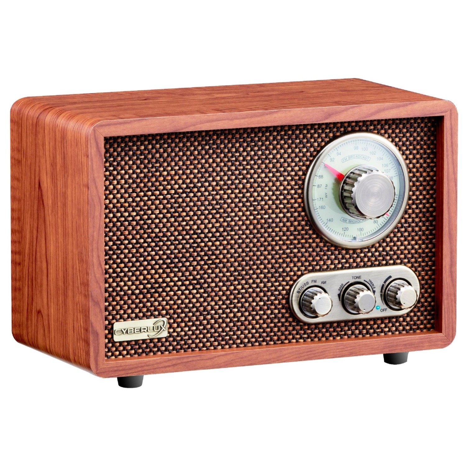 Cyberlux CL-3080 Retro-Radio mit Bluetooth USB SD AM/FM Radio