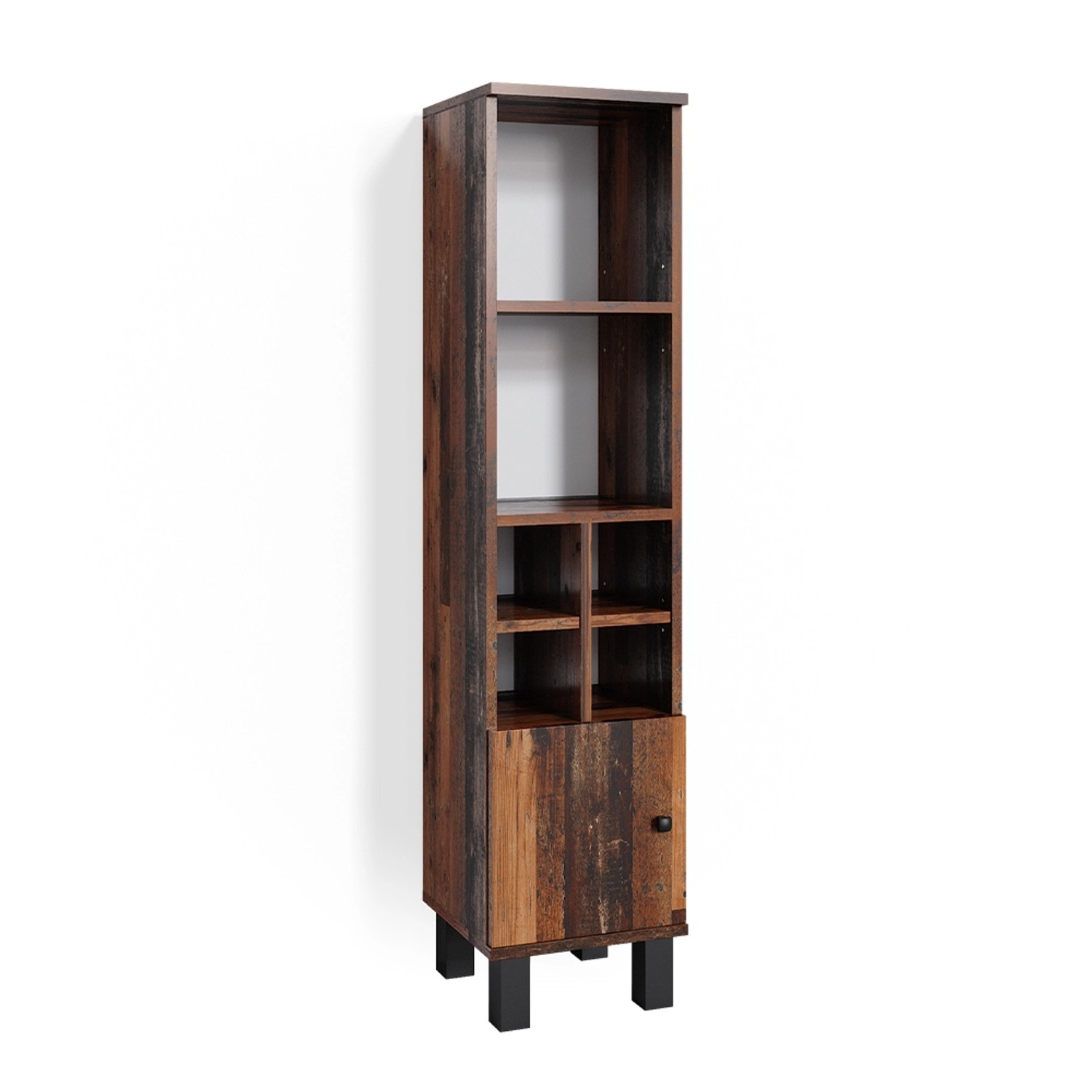 Vicco Midischrank Fynn Eiche Rustikal 30 x 131 cm Kleine Tür günstig online kaufen