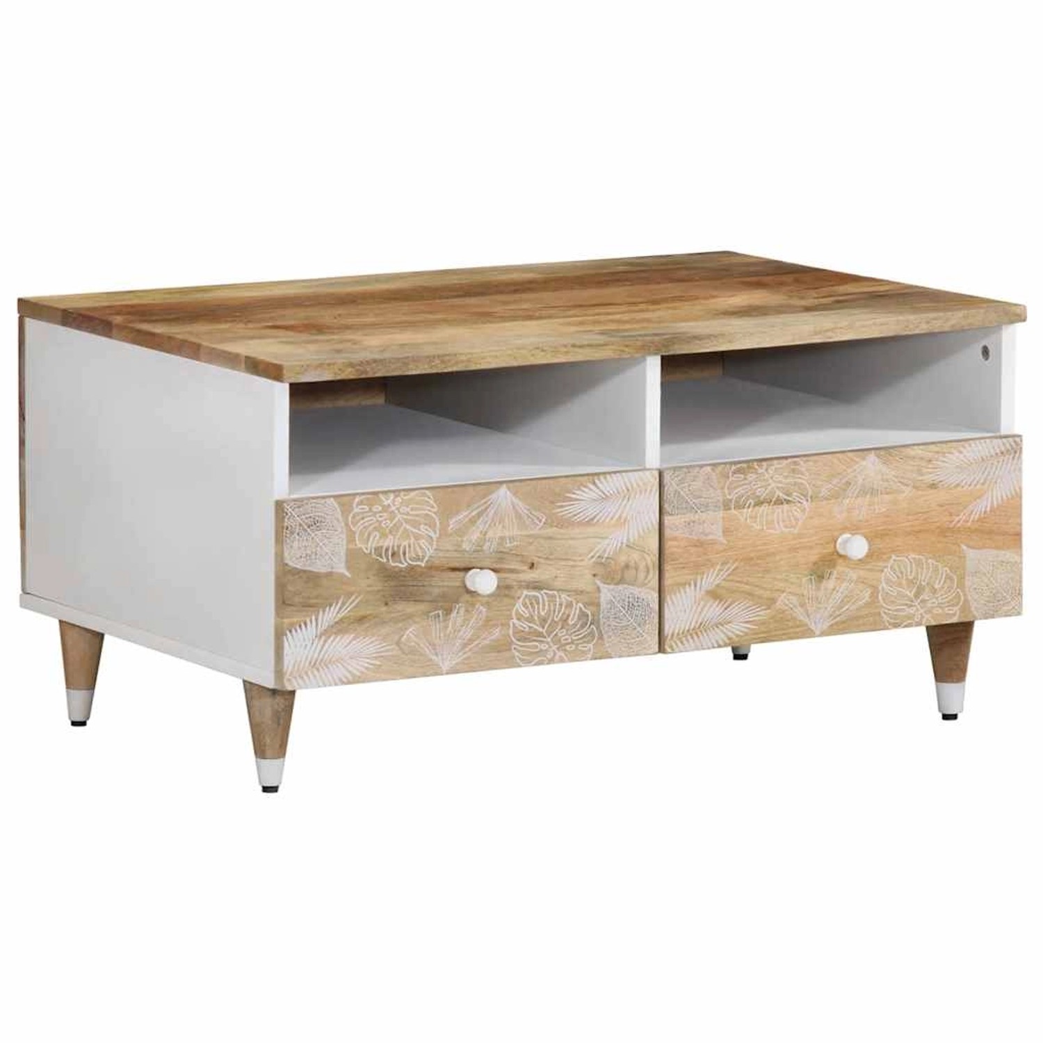 vidaXL Couchtisch 80x54x40 cm Massivholz Mango 4018677 günstig online kaufen