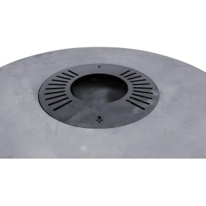 Grauer Wok-Ring M/L aus Stahl, Ø 34,5 cm, für Grillutensilien.