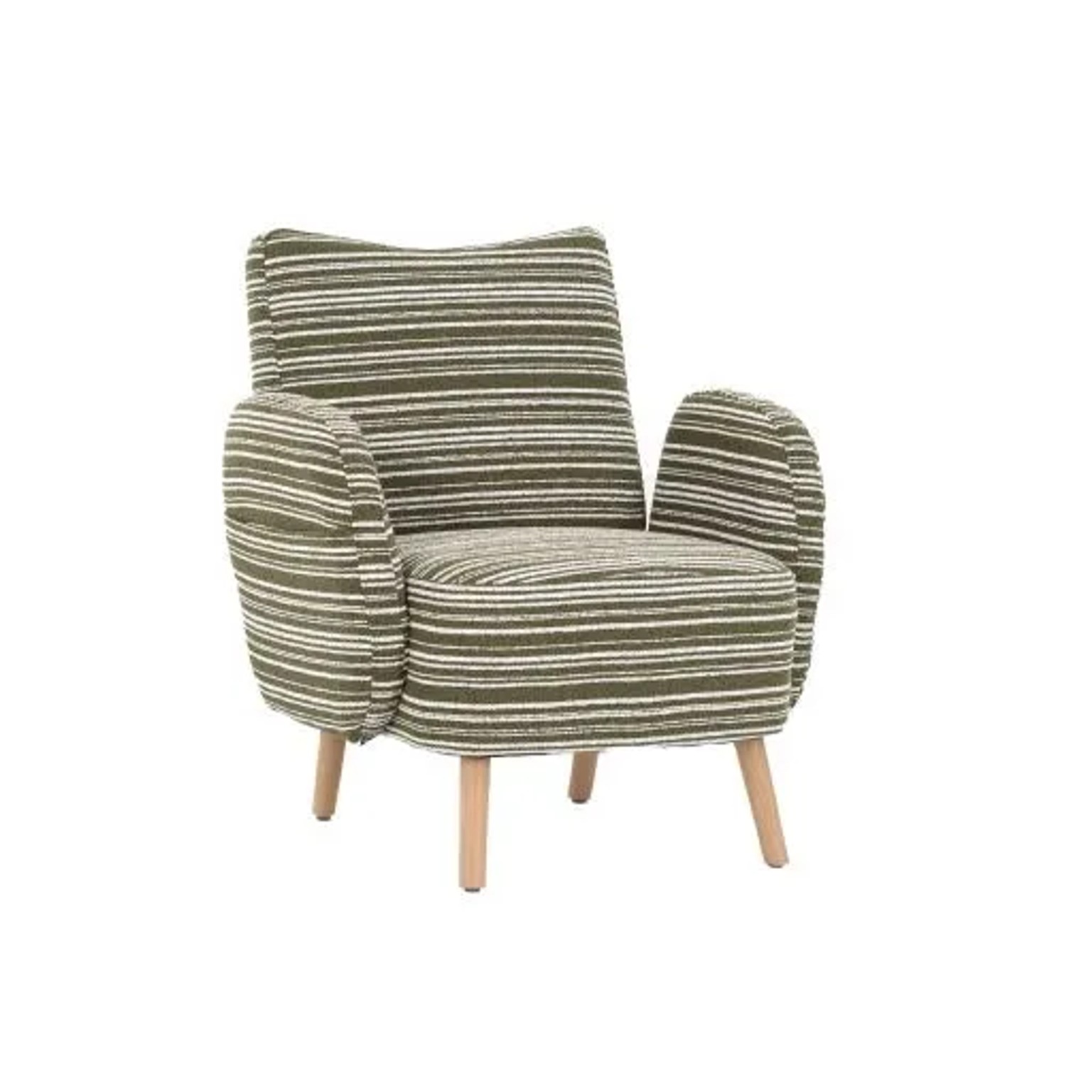 PXloue Stoff Sessel Lesesessel mit Kreismuster 77x81x87 cm Holzbeine