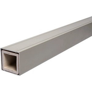 Graues Alu-Pfostenset Color Line, 185 cm, für Zaunbau & Sichtschutz.