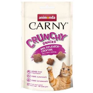 Carny Crunchy Multifleisch Cocktail Katzenleckerlies im Beutel, Blütenform.
