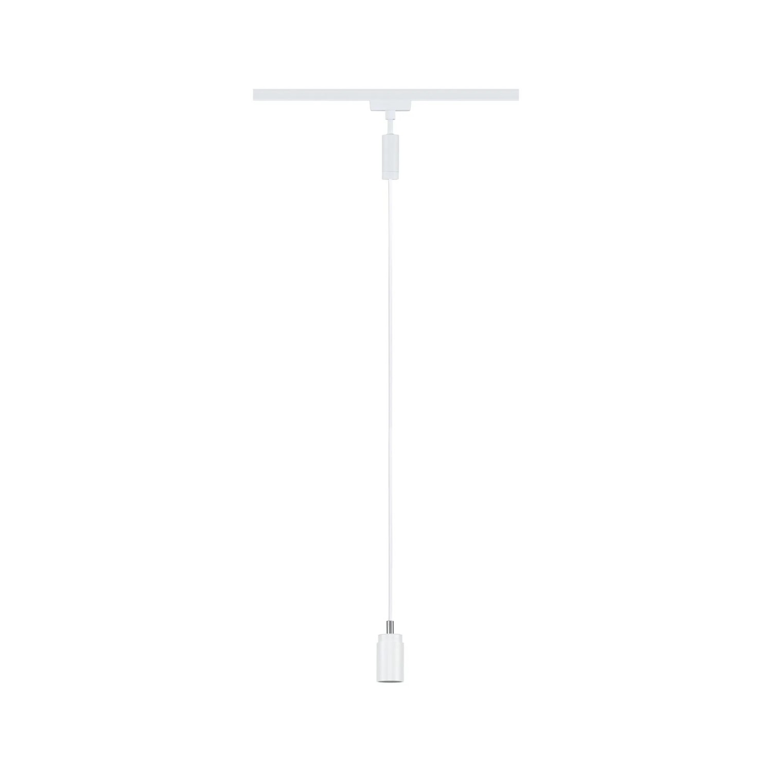 Paulmann URail Pendelleuchte Runa, signalweiß, 118cm, für LED-Schienensysteme.