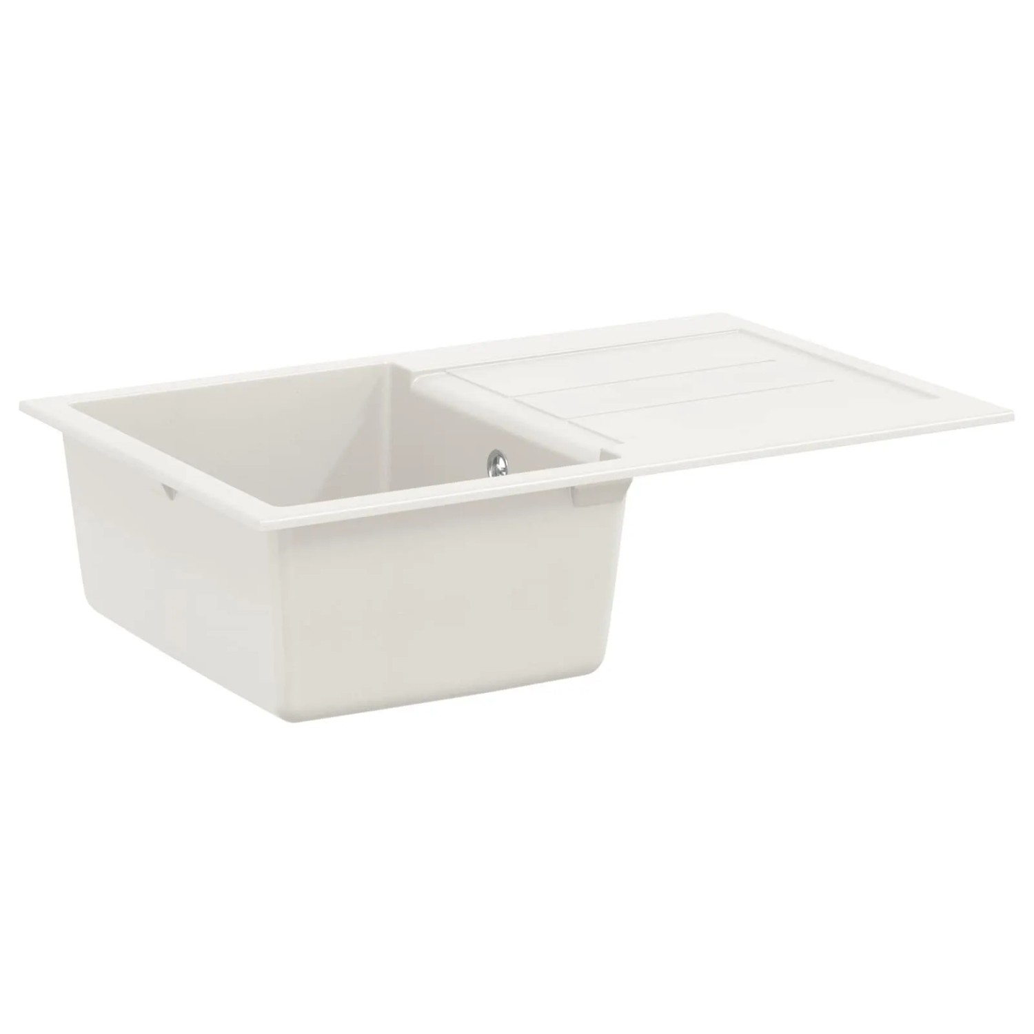 vidaXL Waschbecken Weiß 780 x 500 mm 80% Quarz und 20% Harz 42028395