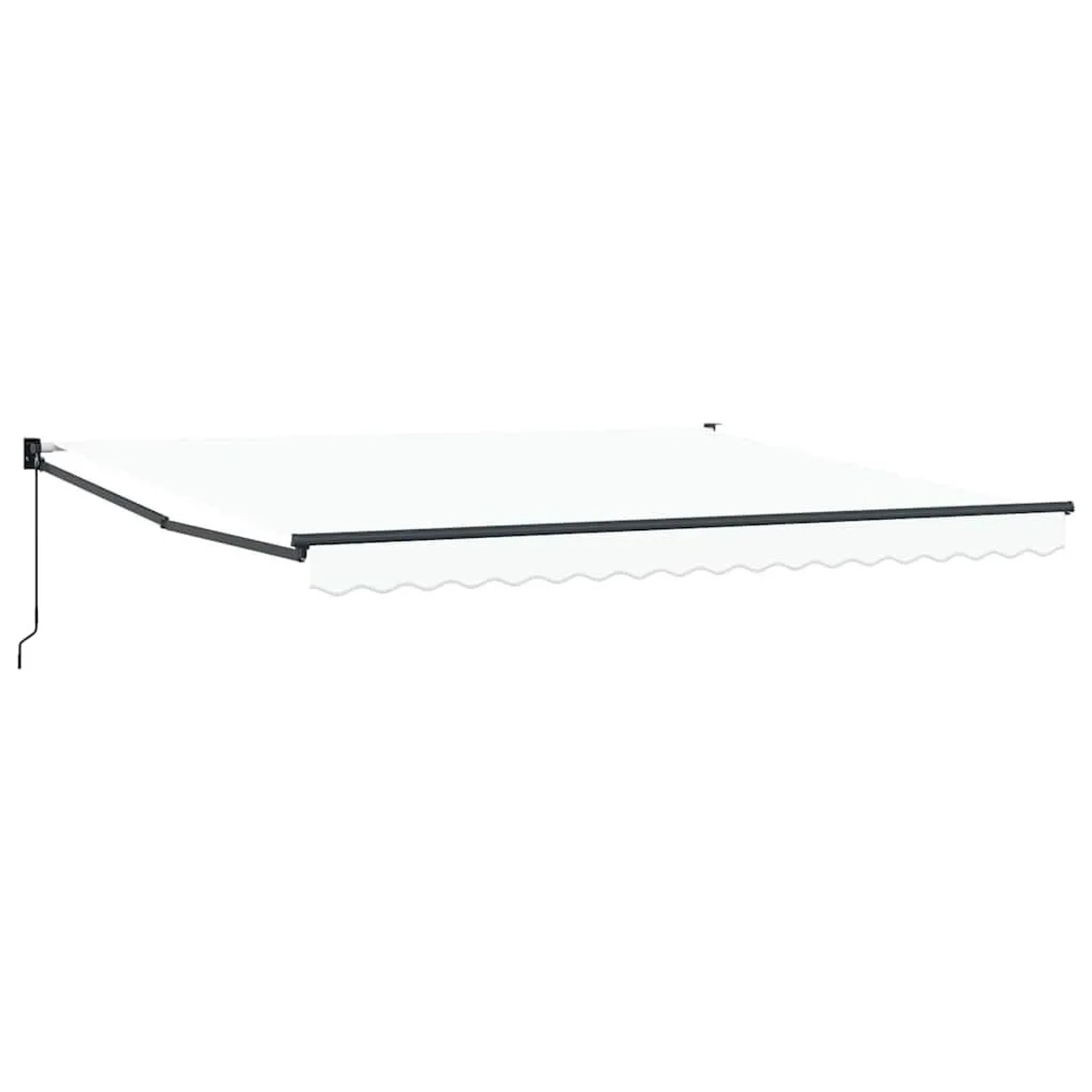 vidaXL Einziehbare Markise Weiß 400 x 300 cm Polyester und Aluminium 3330633