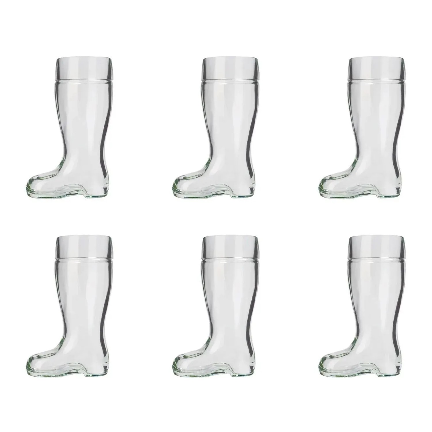 Ich-Zapfe Biergläser Bierstiefel 6er Set 0,25 Liter Klar Glas