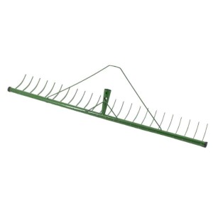 Galaflor Heurechen mit 24 Zinken aus pulverbeschichtetem Stahl, grün.
