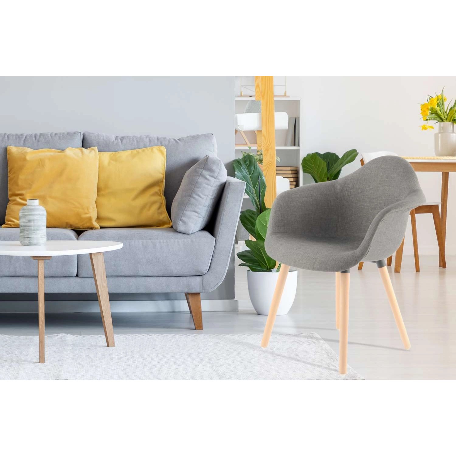 MeGusta Moderner Stuhl 2er-Set Braun Polsterstuhl Esszimmerstuhl Frida