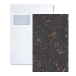Muster der Used Look Tapete von PROFHOME, DIN A4 Bogen mit dunklem Muster.