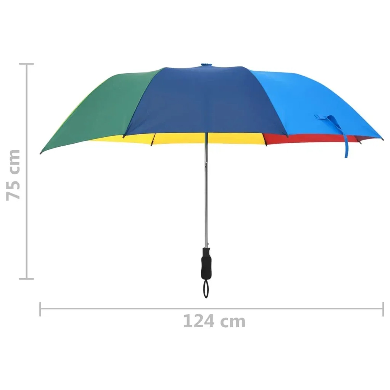 vidaXL Faltbarer Regenschirm Automatisch Mehrfarbig 124 cm 149143_7