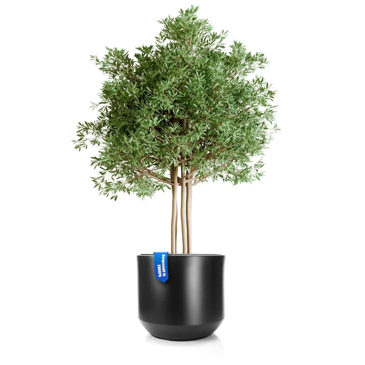 BigDean Blumentopf Style Ø 58 Cm Anthrazit Mit Herausnehmbaren Innentopf Wetterfester Blumenkübel Aus Bruchsicherem Kunststoff Pflanzkübel Groß Außen