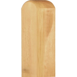 Gerundeter, grüner Pfostenkopf (7x7x190 cm) für Zaunbau & Sichtschutz.