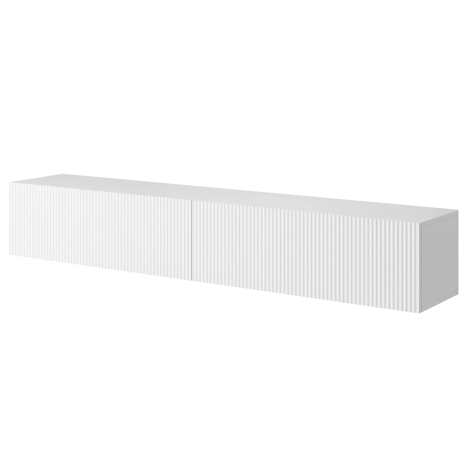 Selsey TV-Hängeboard Veldio mit Lamellenfront 175 cm Weiß