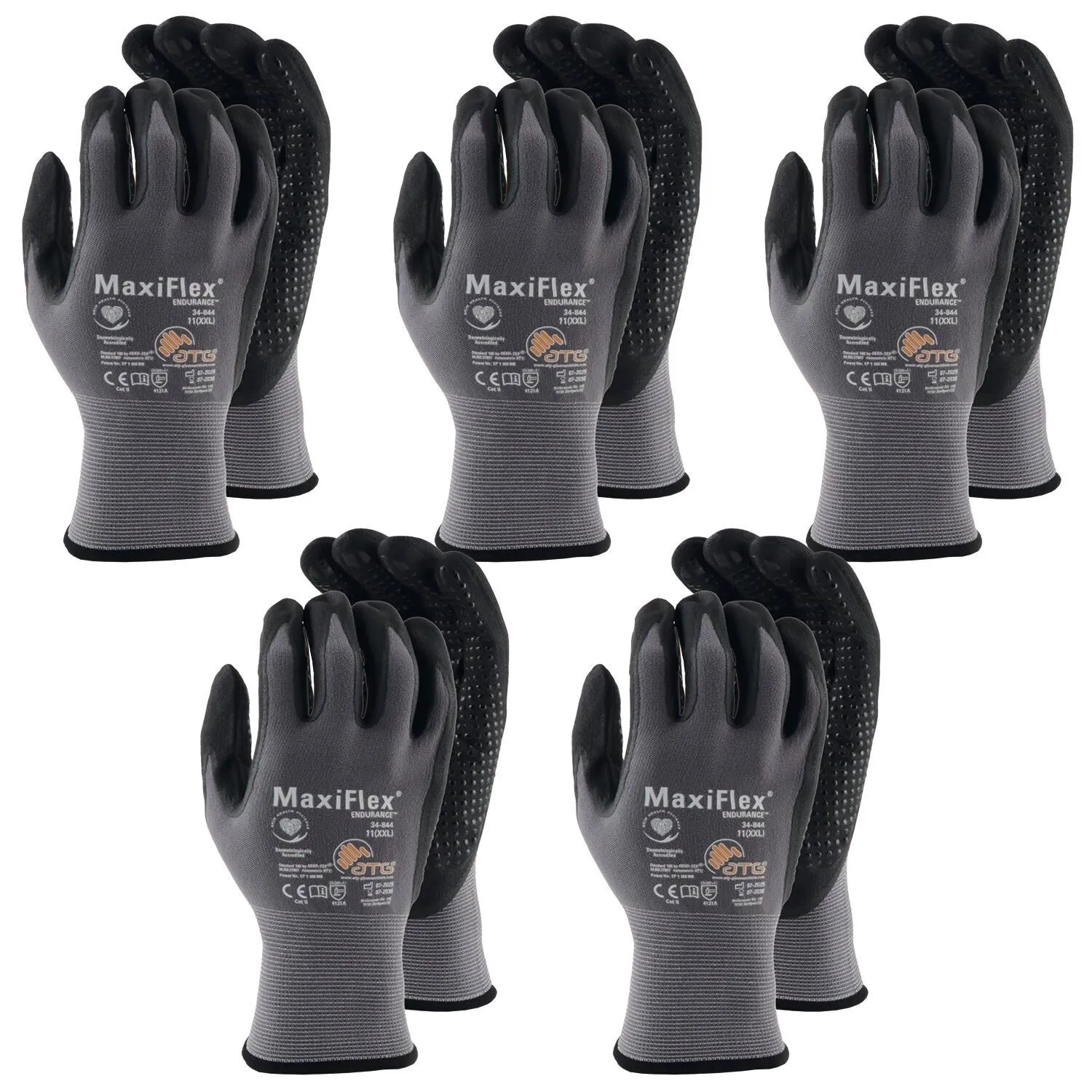 vasalat Set Maxiflex Endurance Schutzhandschuhe Größe 11 XXL Unisex 5 Paar