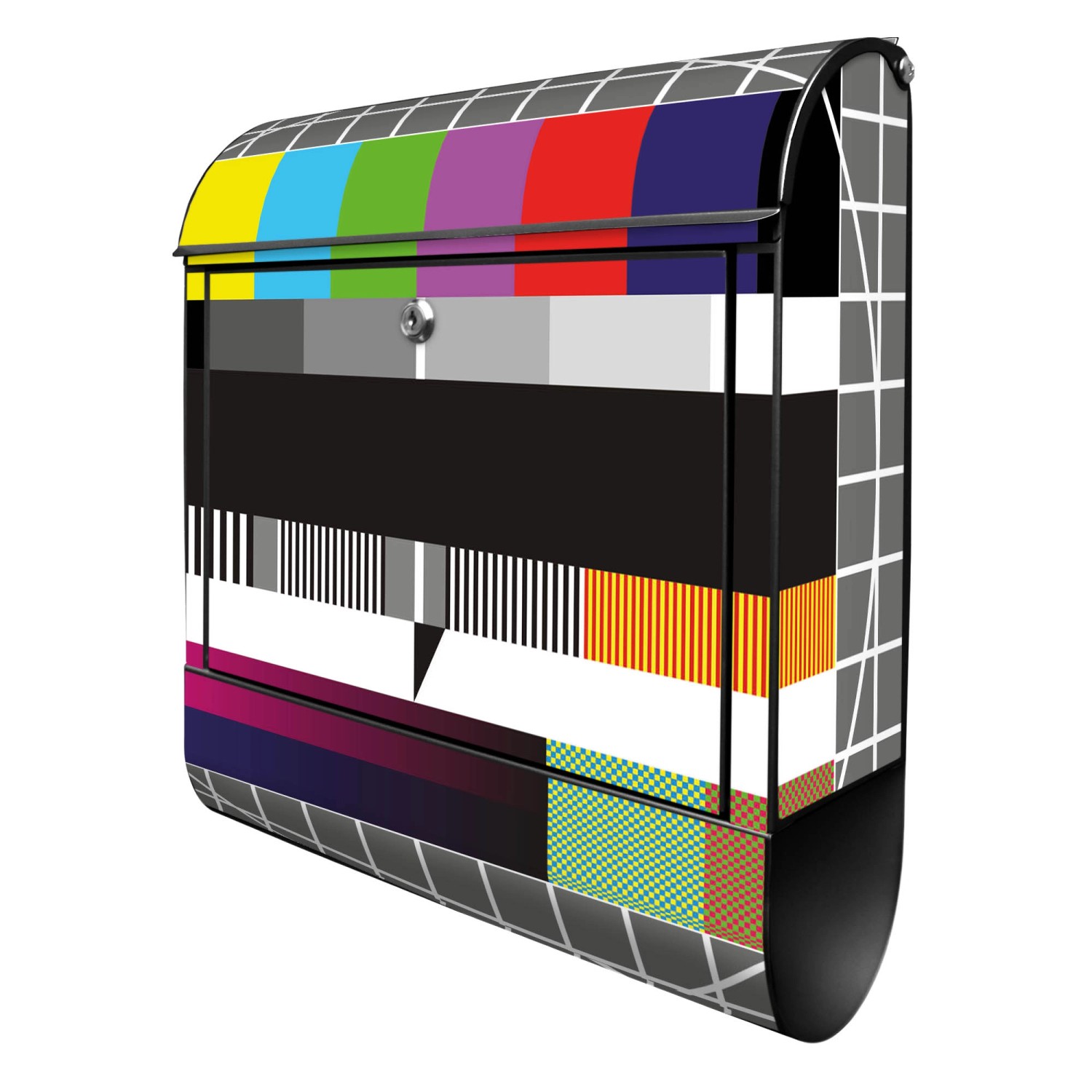 Banjado Design Briefkasten Schwarz Pulverbeschichtet 39x47x14cm 2 Schlüssel günstig online kaufen