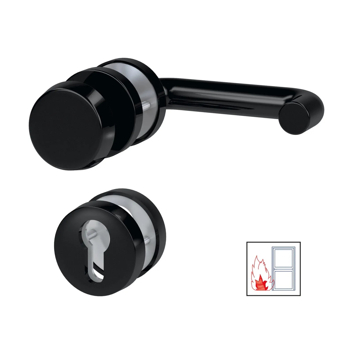 Basi - FS-Rosetten-Wechsel-Garnitur - ZT-FS 2150 - Kunststoff Schwarz - 7529-9100