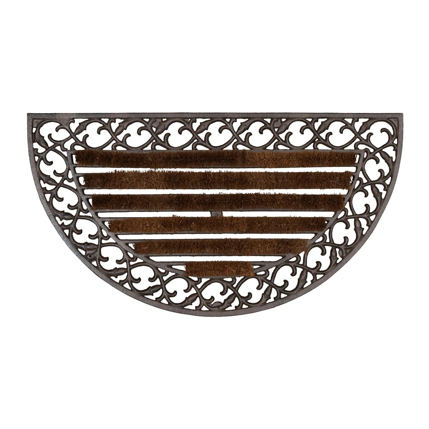 Relaxdays Fußabtreter Gusseisen Dunkelbraun/Bronze Wetterfest Rutschfest 72 cm x 39 cm 7,1 kg