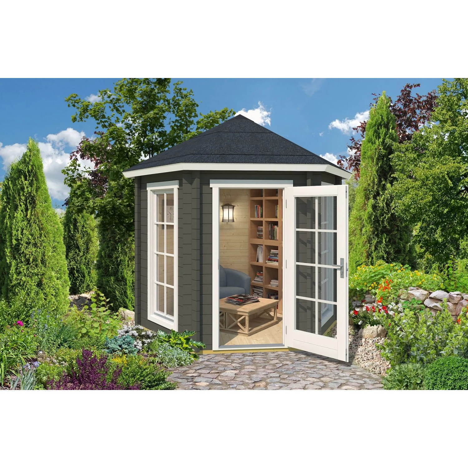 Lasita Pavilion Inverness 44 Grau-Grün 280 cm x 242,5 cm