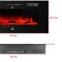 El Fuego Elektrokamin Bern 130 mit LED-Flammeneffekt und Maßangaben.