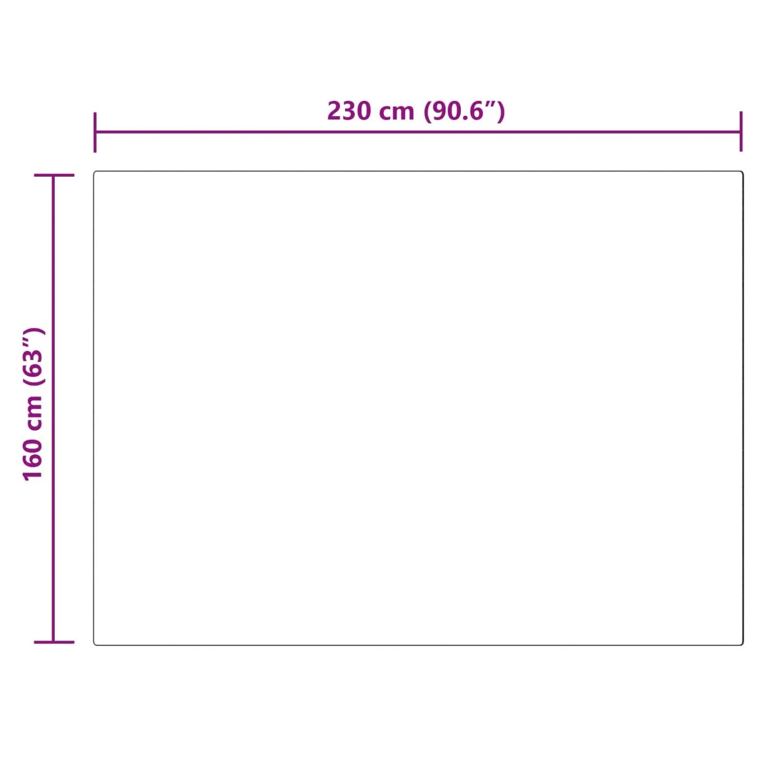 Schwarzer vidaXL Kunstschaffell Teppich Tafalla, 160x230cm, Polyester