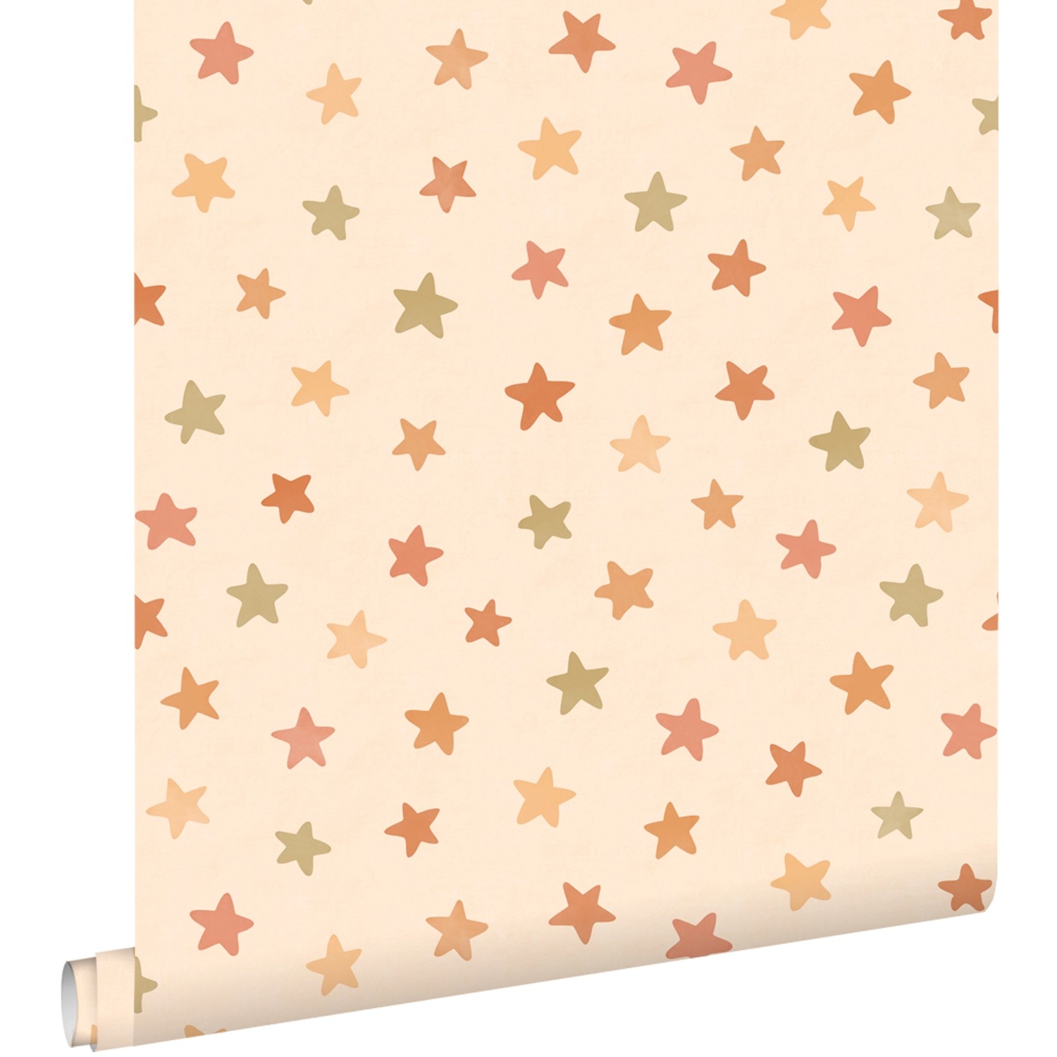 ESTAhome Tapete Kleine Sterne Beige Orange Und Gelb 50 X 900 Cm 131706 günstig online kaufen