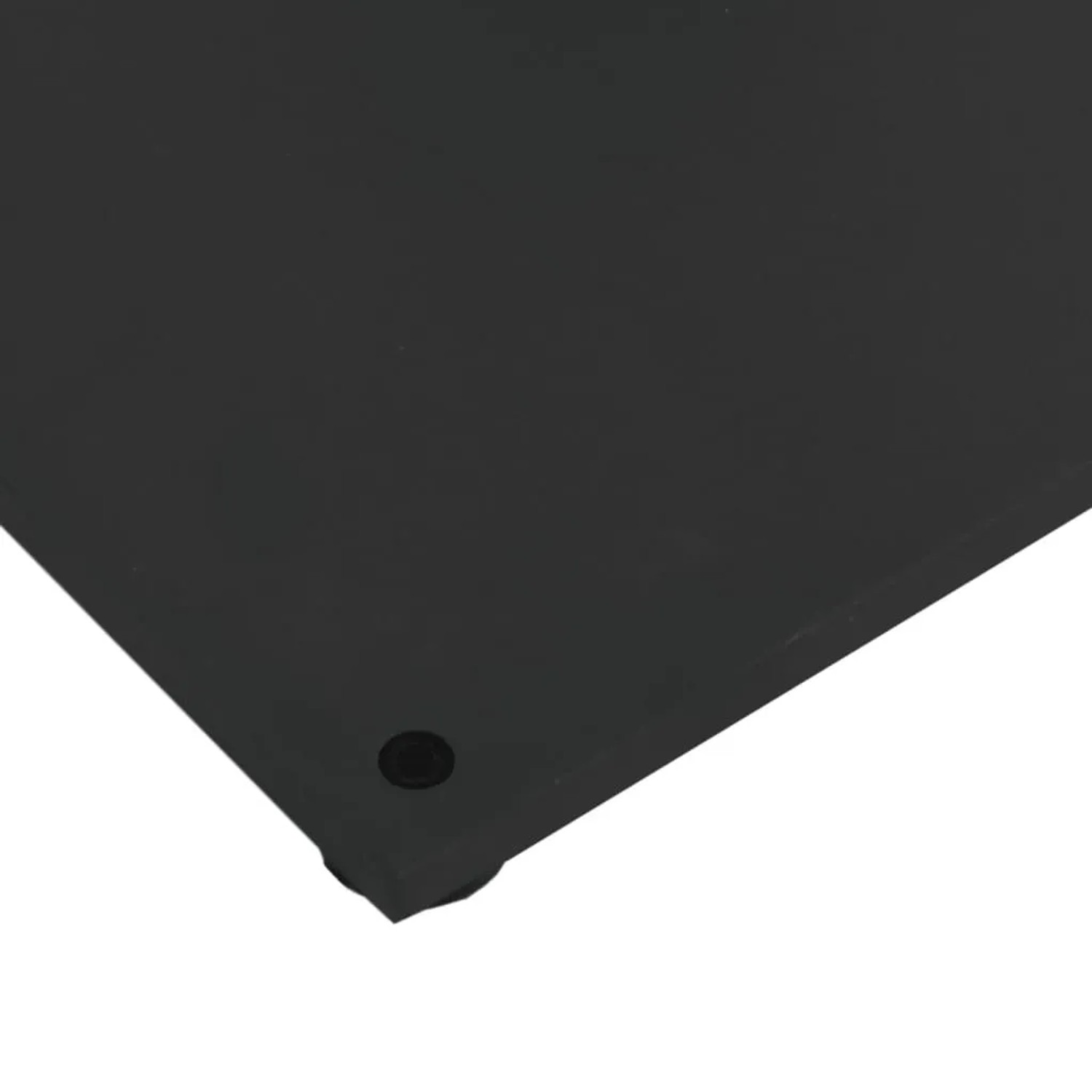 Detailaufnahme: Quadratischer, schwarzer vidaXL Sonnenschirmständer (17 kg) mit verstellbarem Fuß.