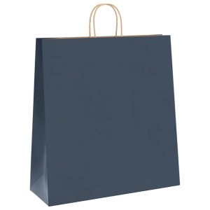 vidaXL Papiertragetaschen 250 Stk mit Henkeln Blau 45x17x48 cm 4101709