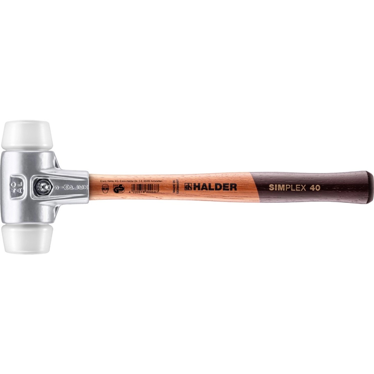 Halder Simplex Schonhammer Ø 40 mm Superplastik mit Aluminiumgehäuse günstig online kaufen