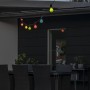 Konstsmide LED-Lichterkette Pastell, 10 bunte Lampen, Dimmer, für Außen-Dekoration.