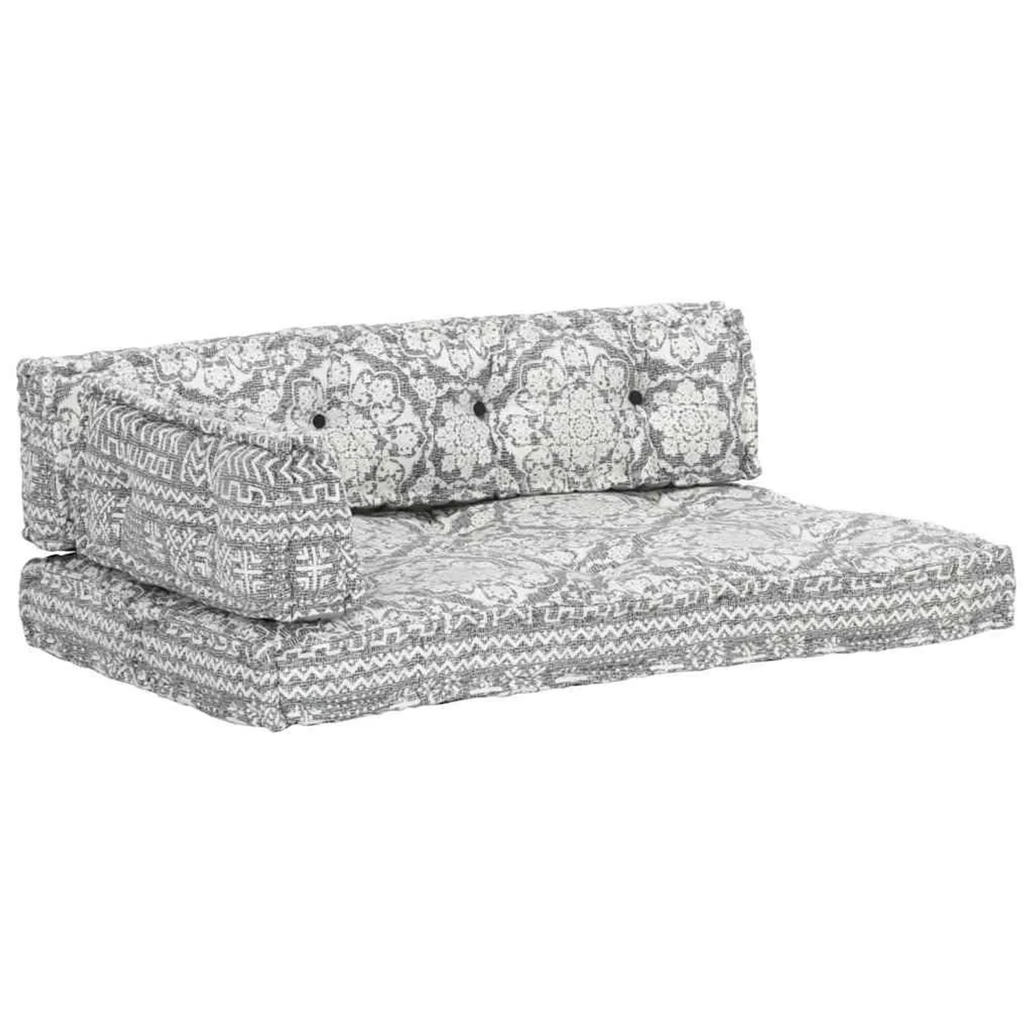 vidaXL Palettensofa-Auflage Hellgrau Stoff Patchwork 287725