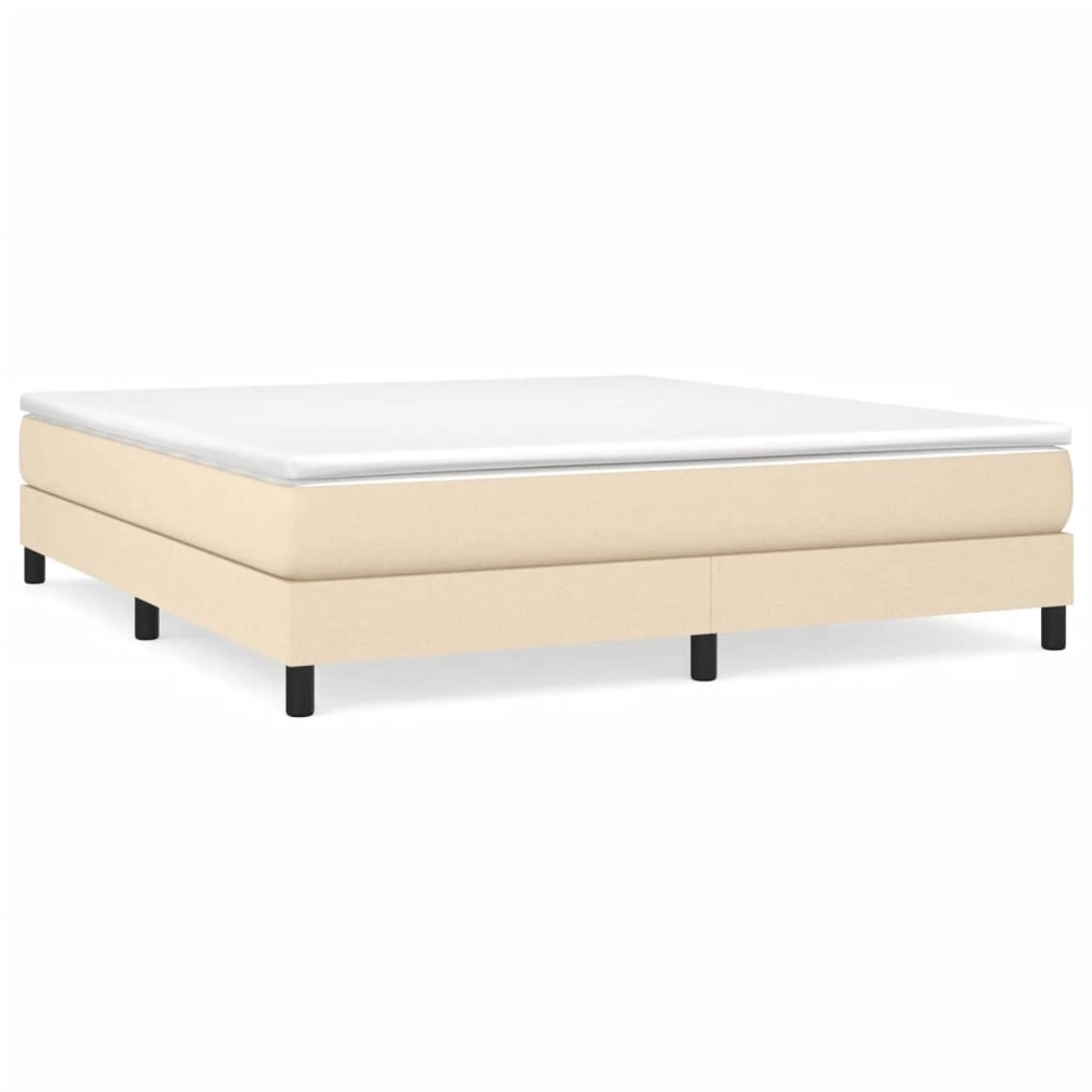 vidaXL Boxspringbett Creme 160x200 cm Stoff1398608 günstig online kaufen