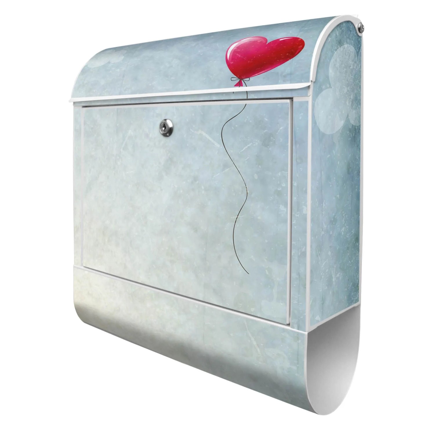 Banjado Design Briefkasten Weiß Pulverbeschichtet 39x47x14cm 2 Schlüssel Mi günstig online kaufen