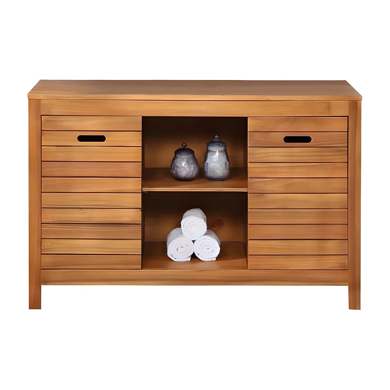 Vente-unique Waschbeckenunterschrank Pulukan Naturfarben Dunkel 130 cm