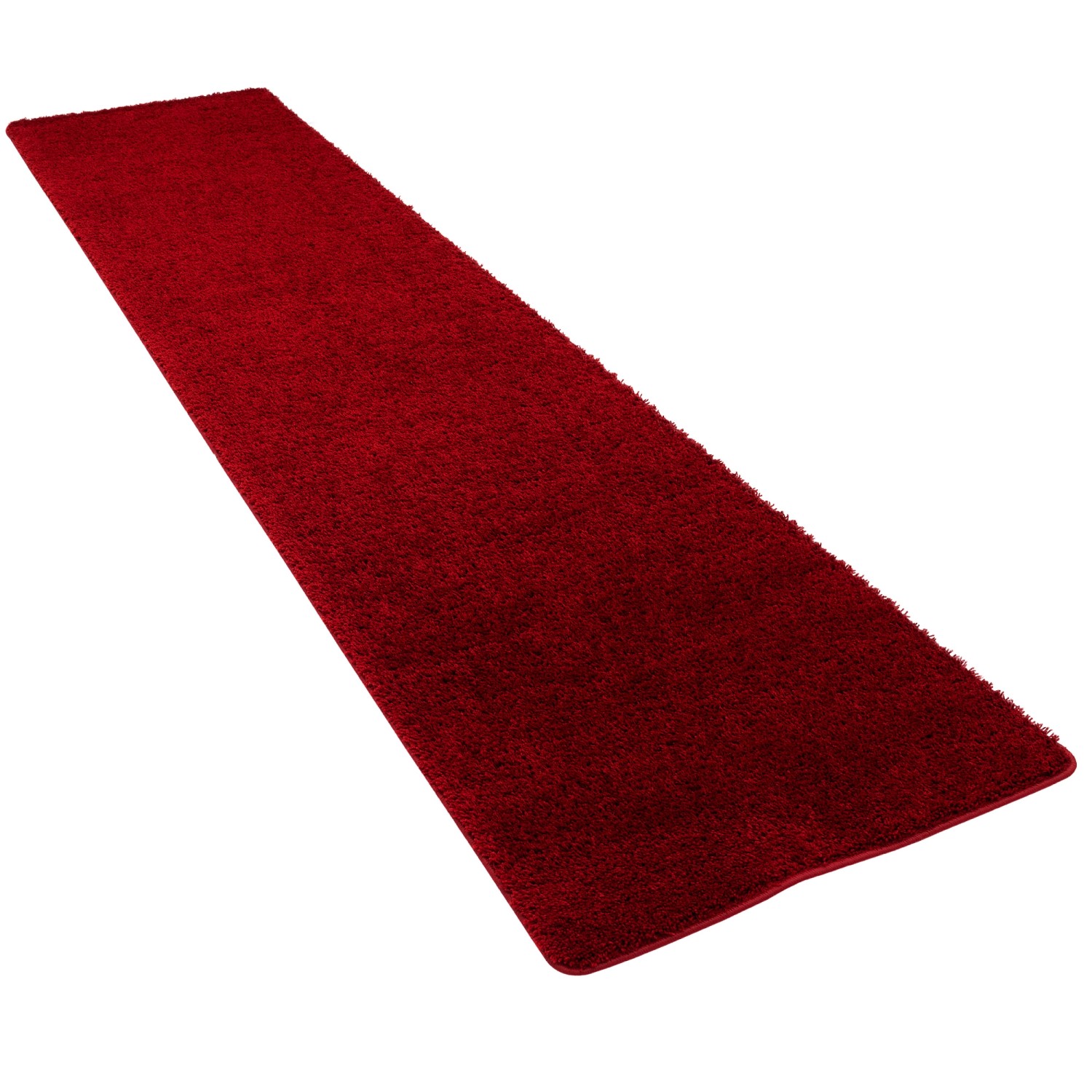 Snapstyle Hochflor Shaggy Läufer Teppich Palace Weinrot 80x240cm günstig online kaufen