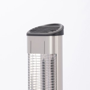 Vasner Infrarot-Heizstrahler StandLine 23R, silberfarben, mit Schutzgitter. Elektrisches Heizgerät für Innen- und Außenbereiche.