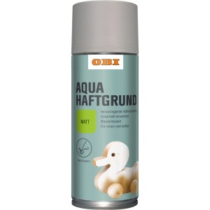 OBI Haftgrundierung Spray, grau matt, 400ml Dose. Grundierspray für Holz, Metall, Kunststoff.