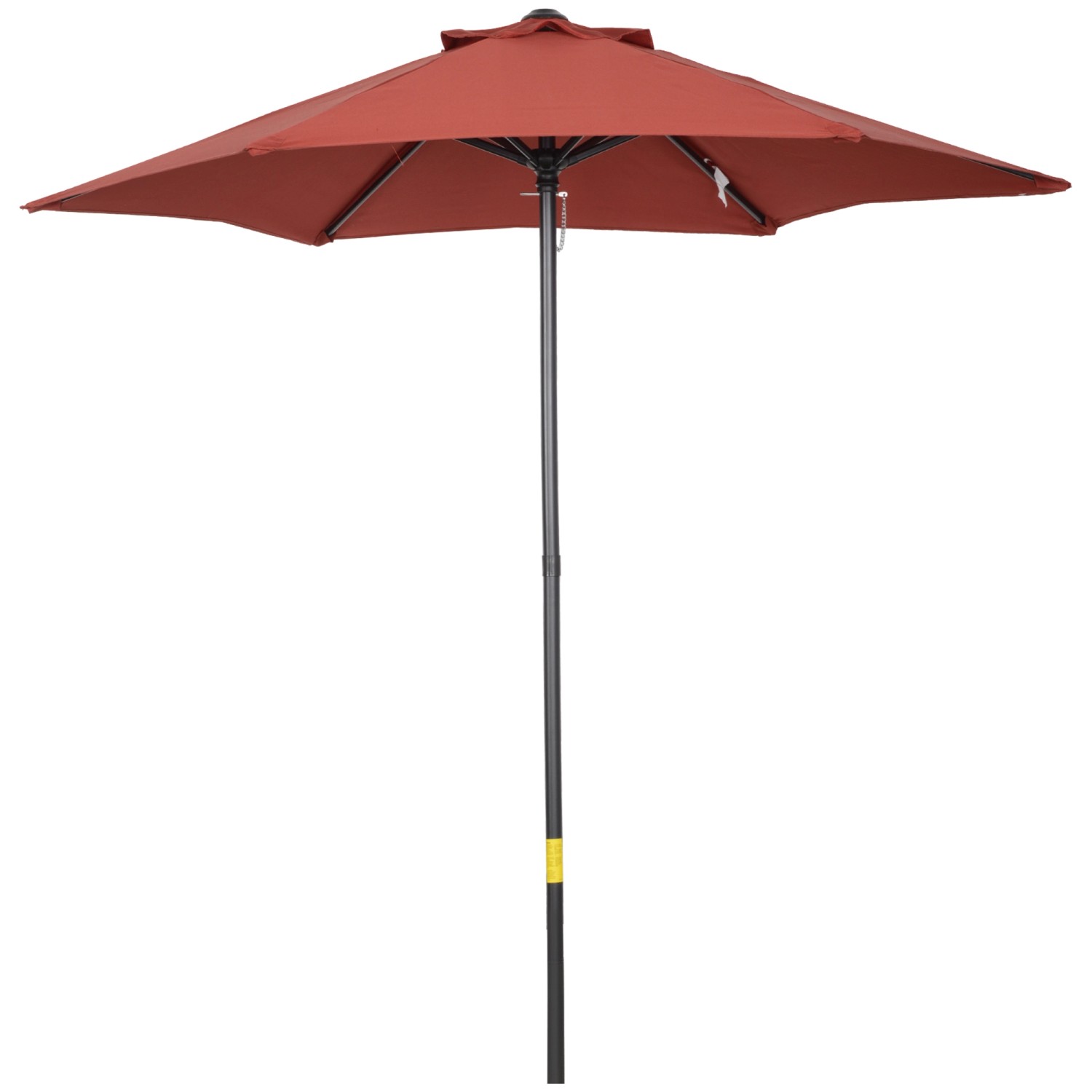 Outsunny Sonnenschirm  Polyester Aluminium Weinrot 1,96L x 1,96B x 2,04H m günstig online kaufen