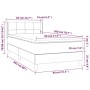 vidaXL Boxspringbett dunkelgrün 80x200 cm mit Matratze und Maßen.