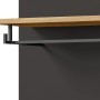Detailaufnahme Garderobenpaneel Eiche/Grau mit Hutablage und Kleiderstange, Teil des Inn.Furn Garderoben Sets Cooper