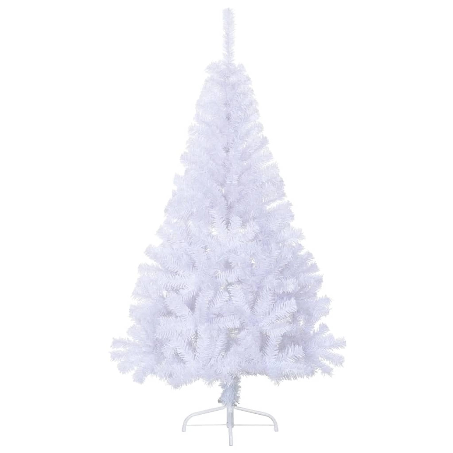 vidaXL Künstlicher Halber Weihnachtsbaum mit Ständer Weiß 150 cm PVC