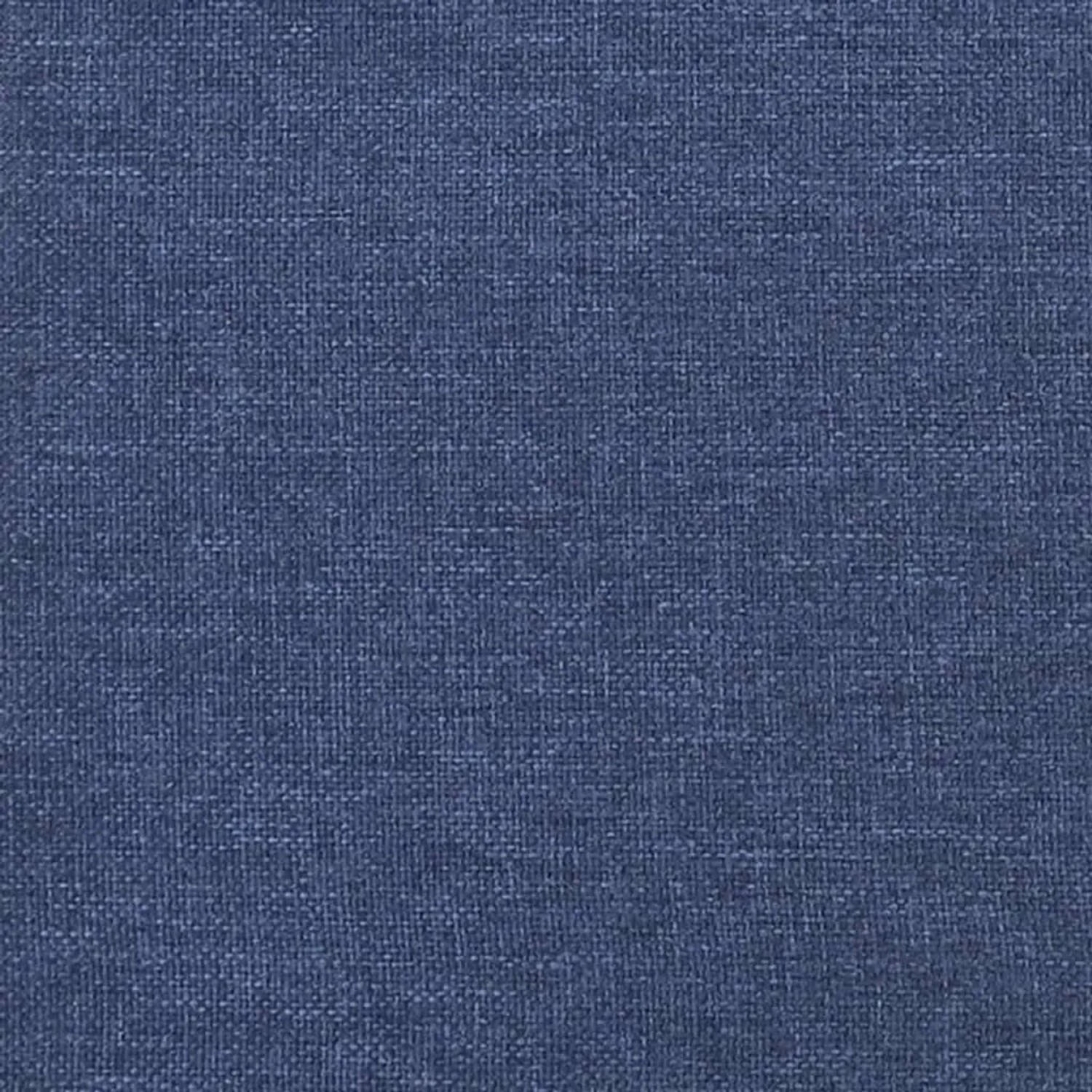 Nahaufnahme des blauen Stoffbezugs vom vidaXL Bettgestell.