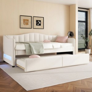 okwish Schlafsofa 90×200 mit Ausziehbarem Bett ohne Matratze