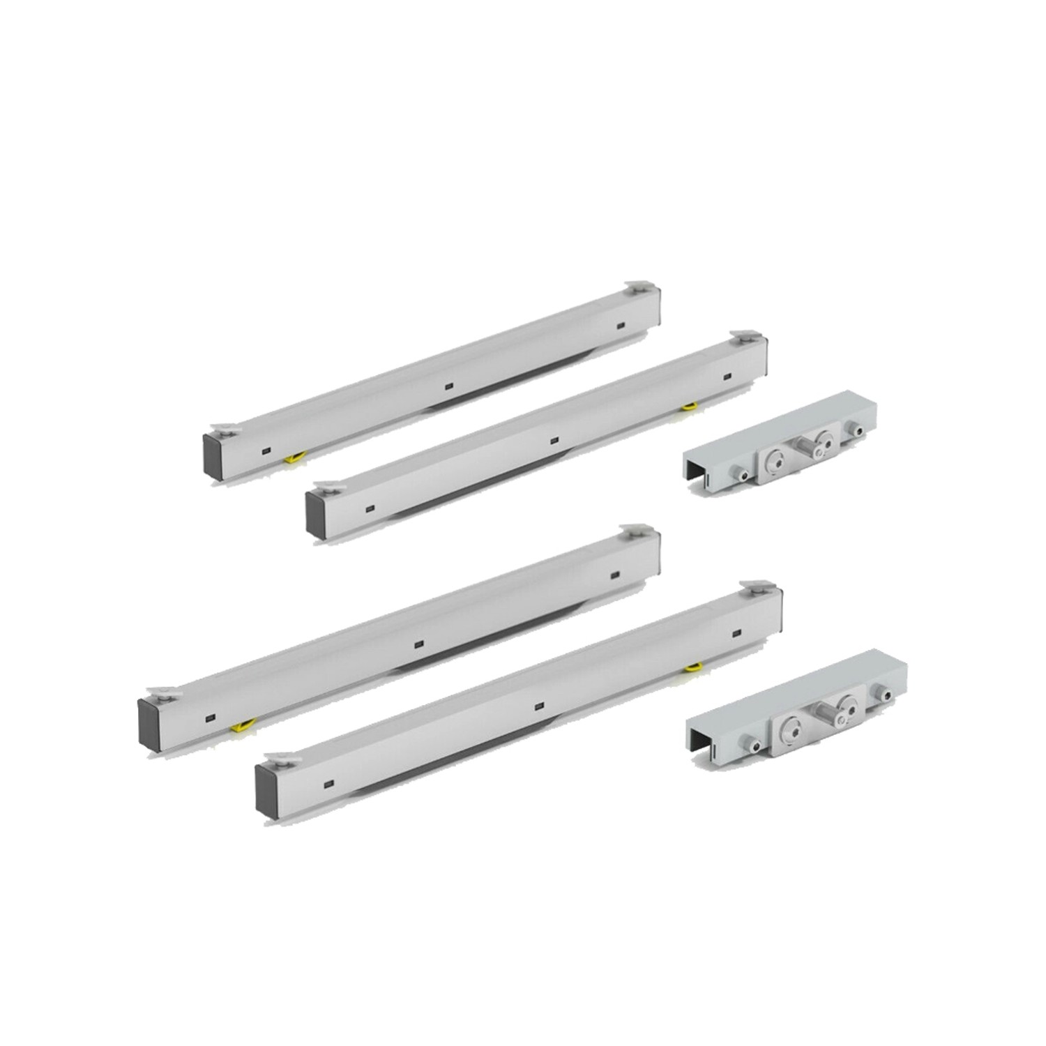 Aluminium Schienensystem für Levidor Doppelglasschiebetür Berlin mit SoftClose.