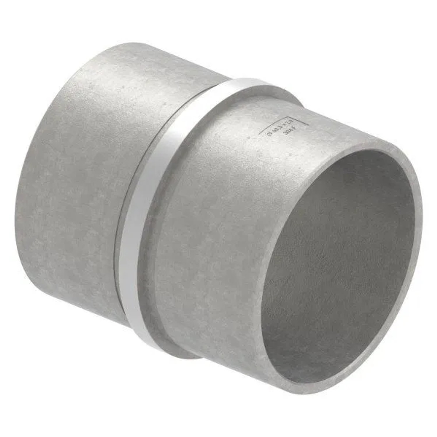 FeNau Rohrverbinder V2A Für Rohr Ø 60,3x2,0 mm L 65 mm Mit Mittelsteg