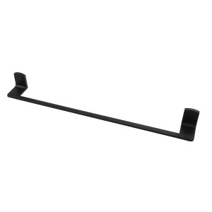 Spirella Taku Handtuchstange, 60 cm, schwarz matt, zur Wandmontage im Badezimmer.